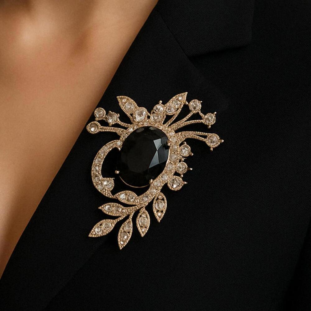 Women's Black and Gold Jewellery